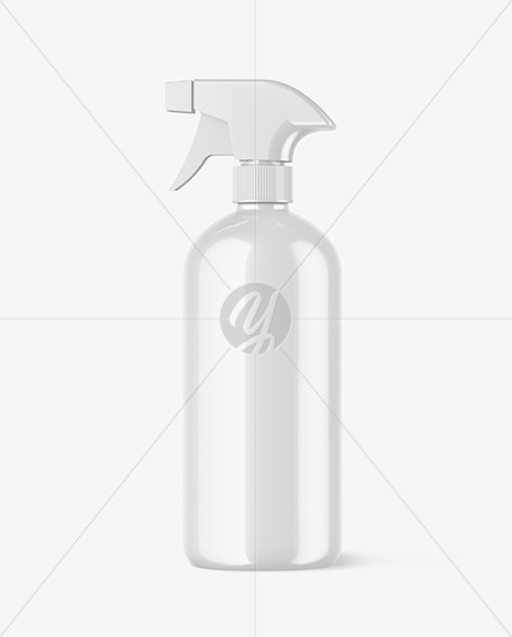 Free Glossy Spray Bottle Mockup PSD Mockups