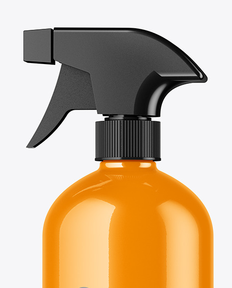 Glossy Spray Bottle Mockup PSD #2