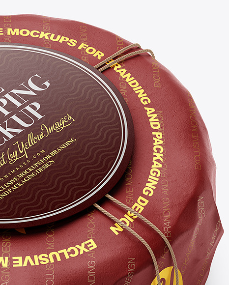 Cheese Wheel Wrapped In Paper Mockup PSD #6