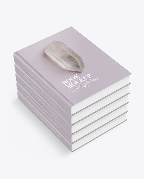 Hardcover Books w/ Matte Cover Mockup