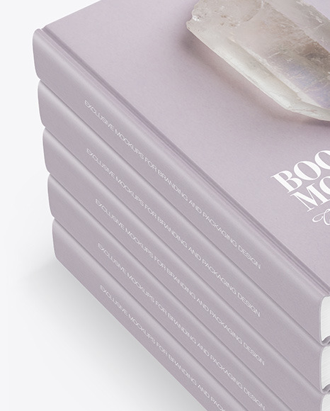 Hardcover Books w  Matte Cover Mockup PSD #2