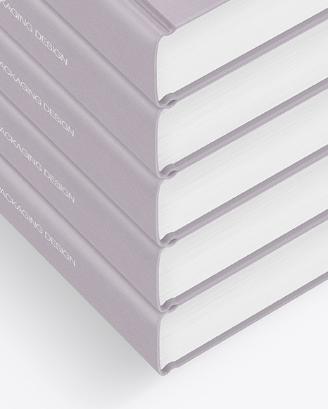 Hardcover Books w  Matte Cover Mockup PSD #6