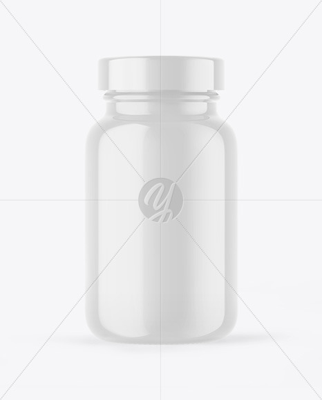 Free Glossy Plastic Pill Jar Mockup PSD Mockups