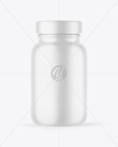 Matte Plastic Pill Jar Mockup