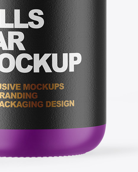 Matte Plastic Pill Jar Mockup PSD #1