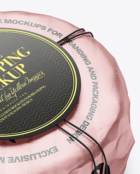 Cheese Wheel Wrapped In Metallized Paper Mockup PSD #1