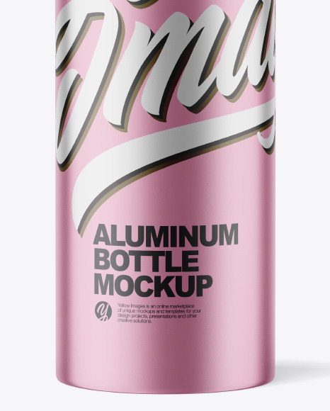 Almunium Bottle with screw cap Mockup PSD #1