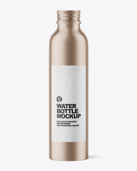 Almunium Bottle with screw cap Mockup PSD #6