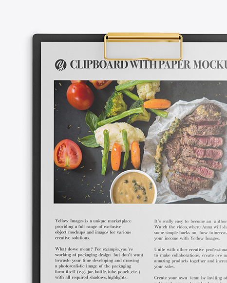 Clipboard with Pen Mockup PSD #2