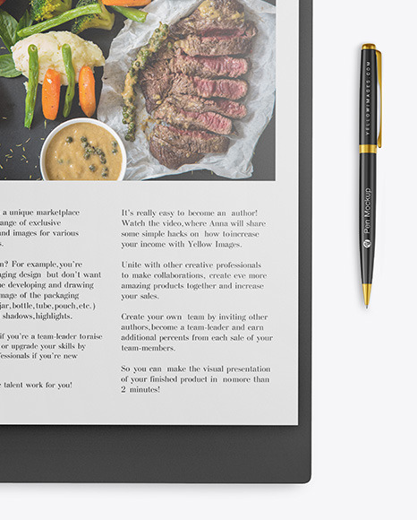 Clipboard with Pen Mockup PSD #1