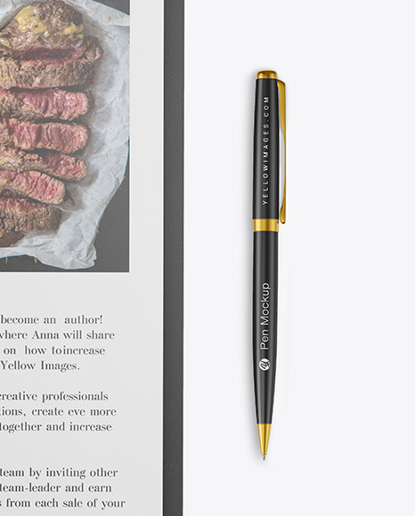 Clipboard with Pen Mockup PSD #6