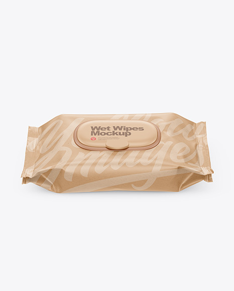 Kraft Wet Wipes Pack Mockup