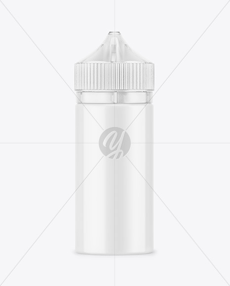 Glossy E-Liquid Bottle w/ Frosted Cap Mockup Glossy E-Liquid Bottle w/ Frosted Cap Mockup