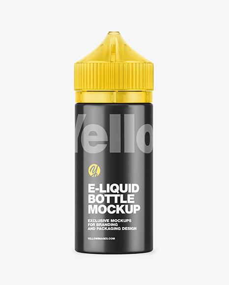 Glossy E Liquid Bottle w  Frosted Cap Mockup PSD #2