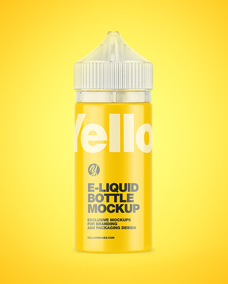 Glossy E Liquid Bottle w  Frosted Cap Mockup PSD #1