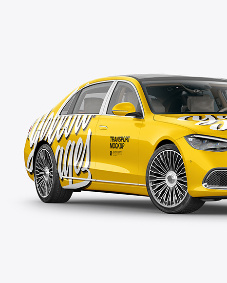 Luxury Car Mockup   Half Side View PSD #2