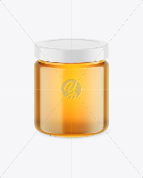 Clear Glass Honey Jar Mockup Clear Glass Honey Jar Mockup