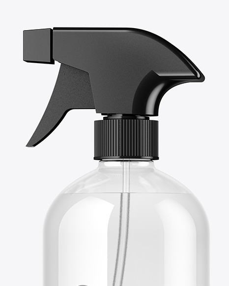Clear Spray Bottle Mockup PSD #2