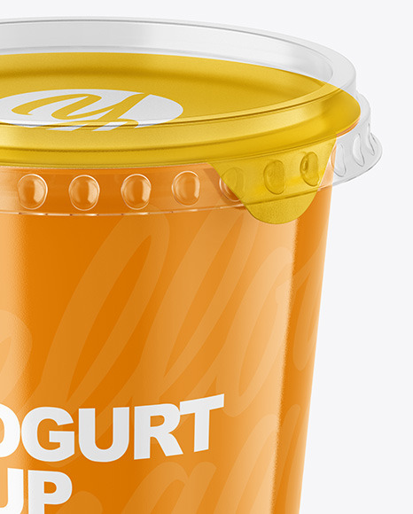 Glossy Yogurt Cup Mockup PSD #6