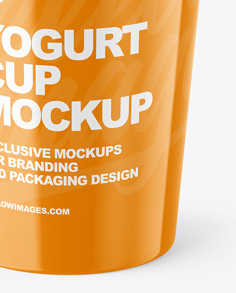 Glossy Yogurt Cup Mockup PSD #7