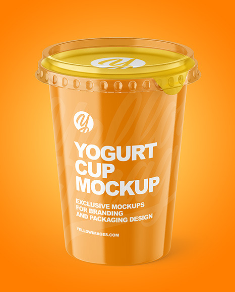Glossy Yogurt Cup Mockup PSD #5