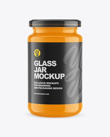 Glossy Glass Jar Mockup