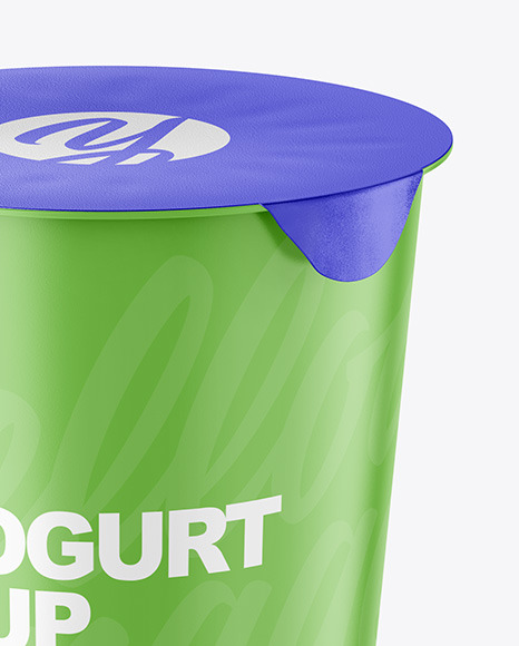 Matte Yogurt Cup Mockup PSD #1