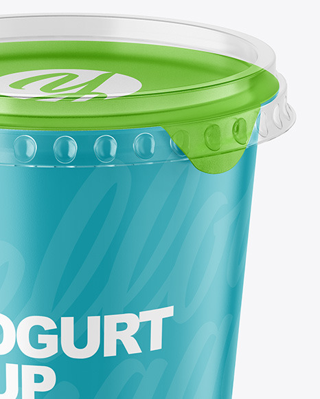 Matte Yogurt Cup Mockup PSD #6
