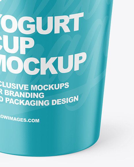 Matte Yogurt Cup Mockup PSD #7