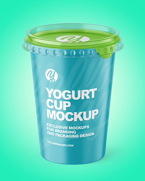 Matte Yogurt Cup Mockup PSD #5