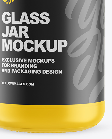 Matte Glass Jar Mockup PSD #1
