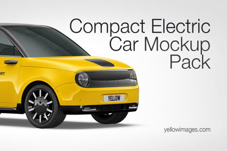 Compact Electric Car Mockup Pack