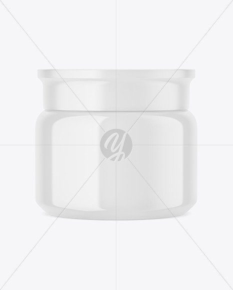 Glossy Plastic Cream Jar Mockup PSD #1