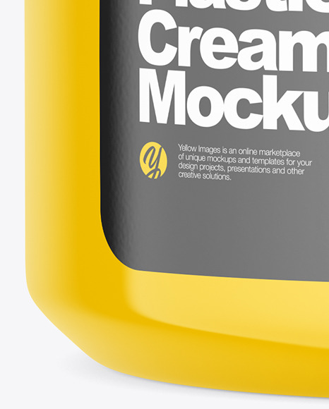 Glossy Plastic Cream Jar Mockup PSD #5