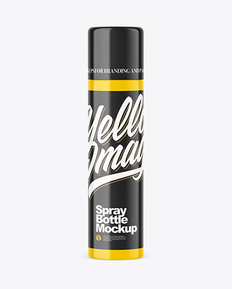 Glossy Spray Bottle Mockup PSD #2