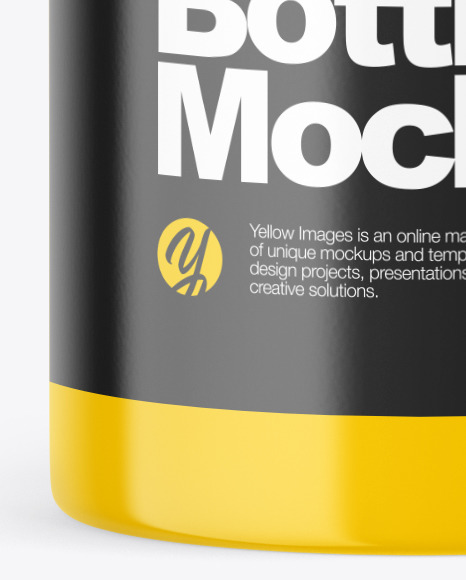 Glossy Spray Bottle Mockup PSD #6