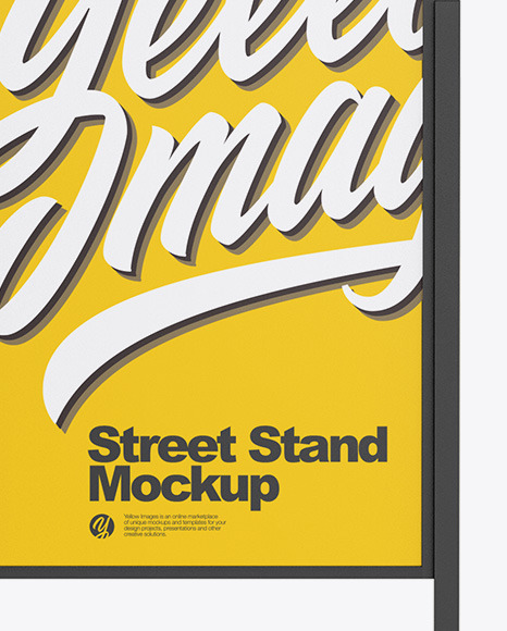 Street Stand Mockup PSD #4