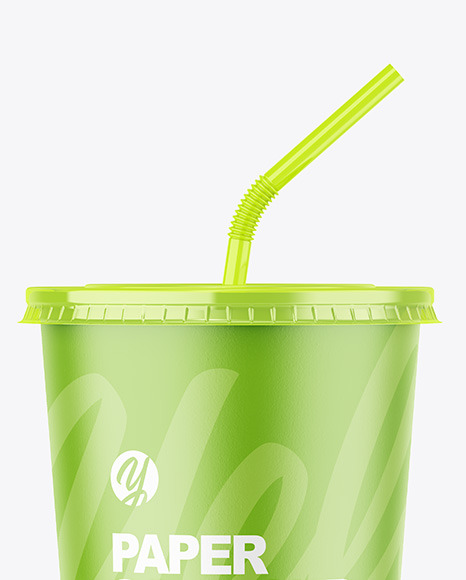 Paper Soda Cup Mockup PSD #1