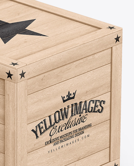 Wooden Box Mockup PSD #3