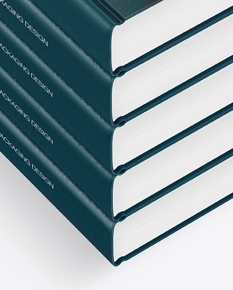 Hardcover Books w  Leather Cover Mockup PSD #5