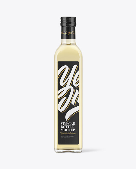 White Wine Vinegar Bottle Mockup