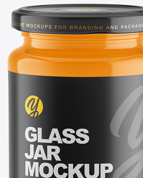Glossy Glass Jar Mockup PSD #2
