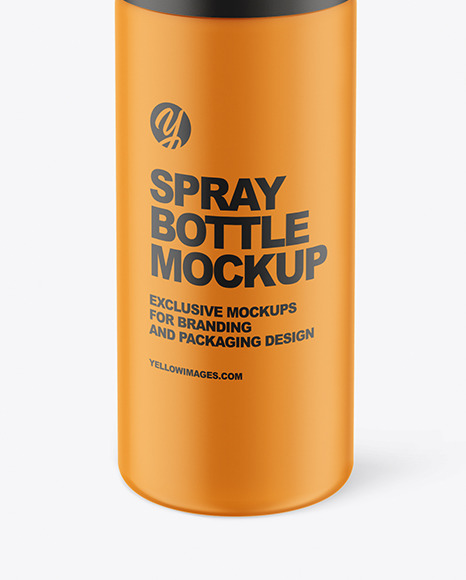 Matte Spray Bottle Mockup PSD #1