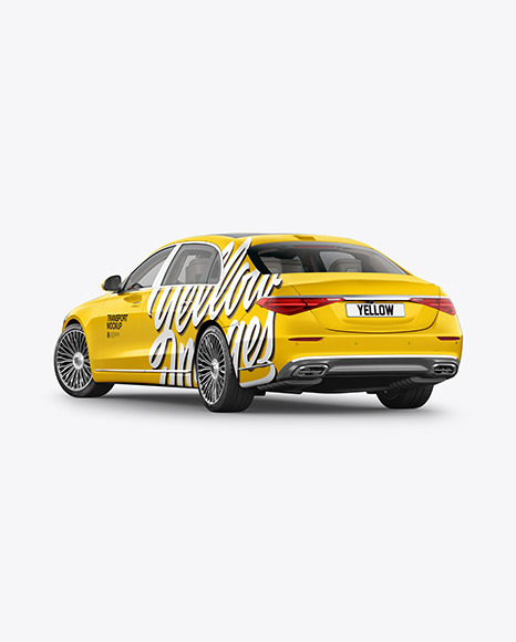 Luxury Car Mockup   Back Half Side View PSD #7