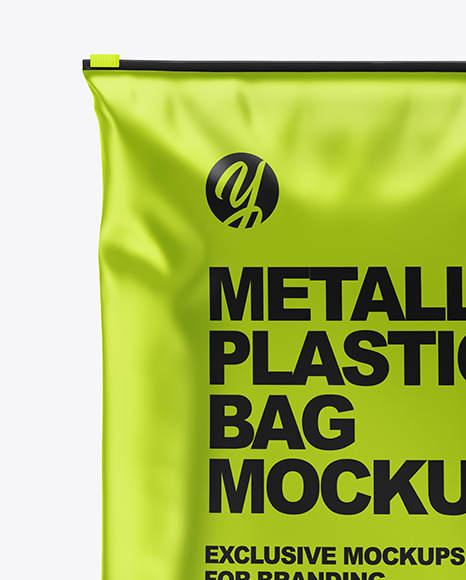 Metallic Plastic Bag Mockup PSD #2
