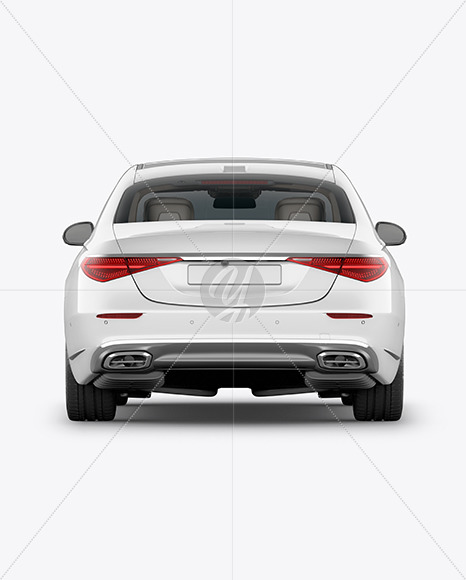 Luxury Car Mockup - Back View