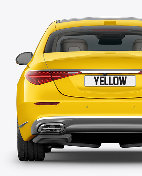 Luxury Car Mockup - Back View