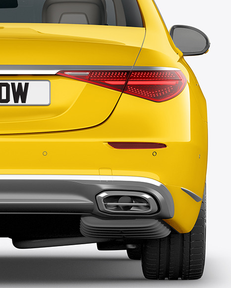 Luxury Car Mockup   Back View PSD #2