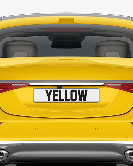 Luxury Car Mockup   Back View PSD #1