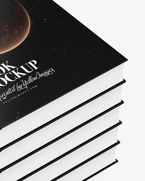 Hardcover Books w  Fabric Cover Mockup PSD #4